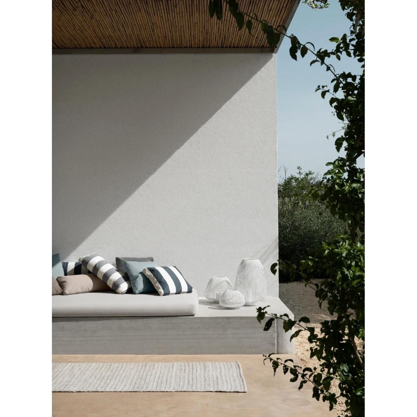 blomus Kissenhülle Outdoor Kissen Stay Lily White Black (45x45 cm)