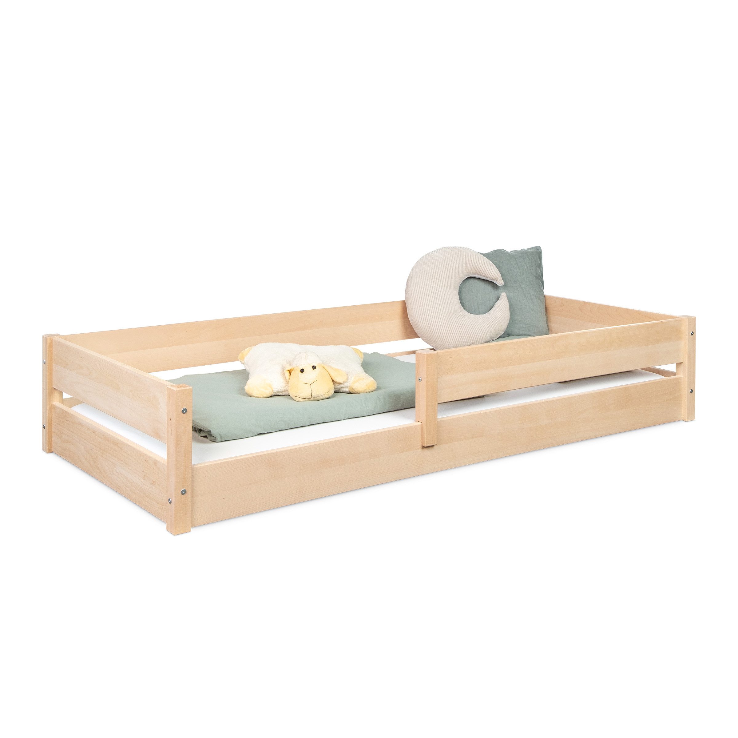 Ehrenkind Kinderbett Bodenbett Buche Nova (Massives Buchenholz)