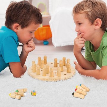 Toyfel Spiel, Magnus, Memory Schach 30 cm Gedächtnisspiel aus Holz