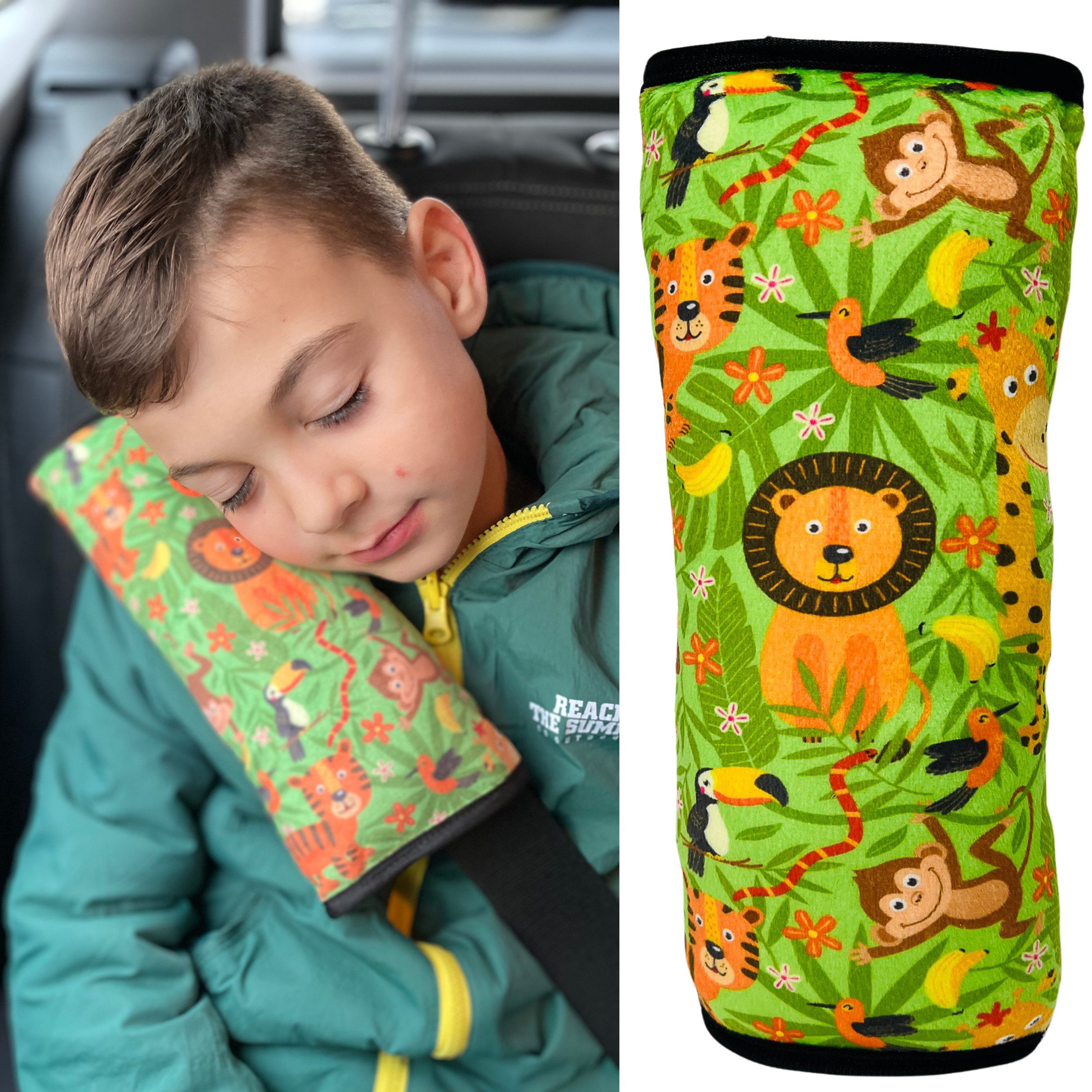 Schlafkissen Auto Schlafkissen Dschungel Motiv für Kinder Mädchen Jungen