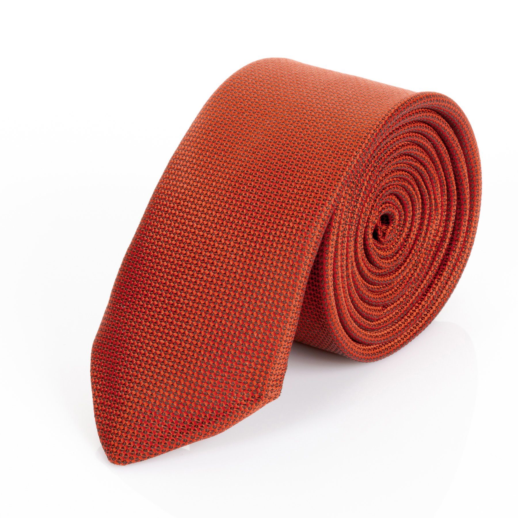 Hirschthal Krawatte Herren Klassische Strukturierte Krawatte Business Set mit Einstecktuch (Set, mit Einstecktuch) Rot | Breite Krawatten