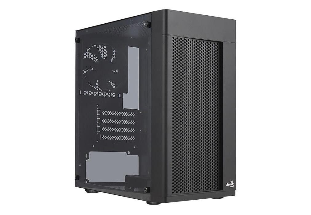 Aerocool PC-Gehäuse Hexform G-BK-V2 (schwarz, Tempered Glass)