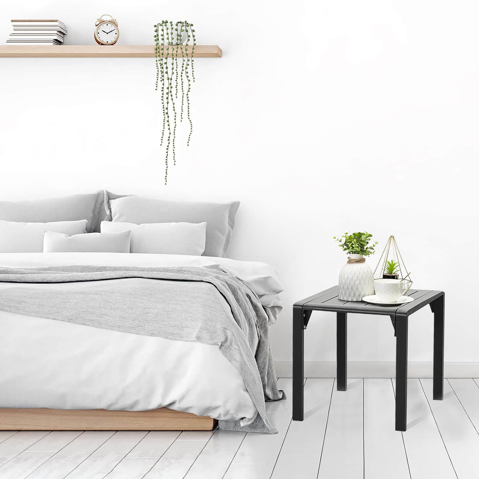 MeXo Gartentisch Aluminium Balkontisch 44×44×41 cm (wetterfester Tisch, 1-S günstig online kaufen