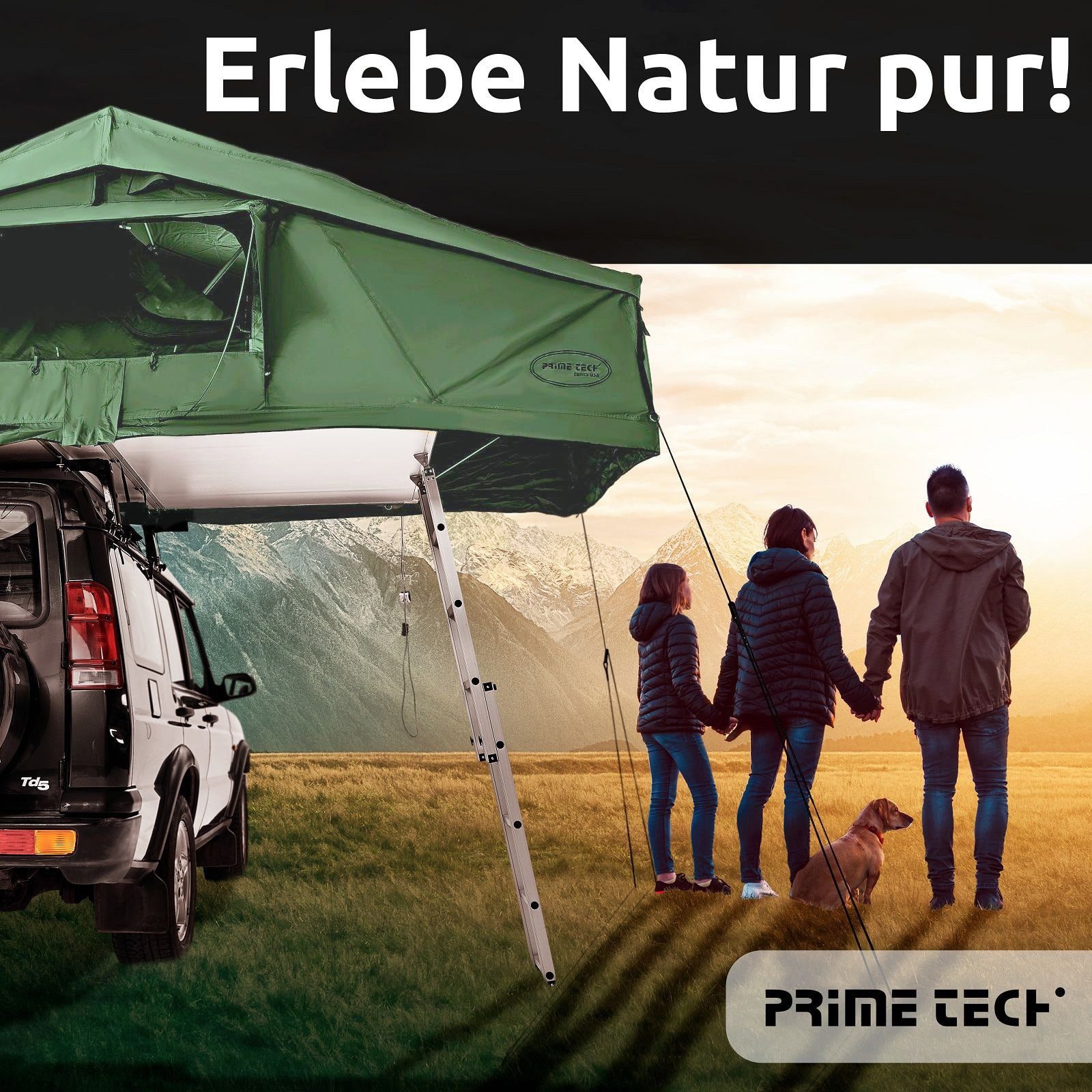 Prime Tech Dachzelt Extended L, Personen: 3