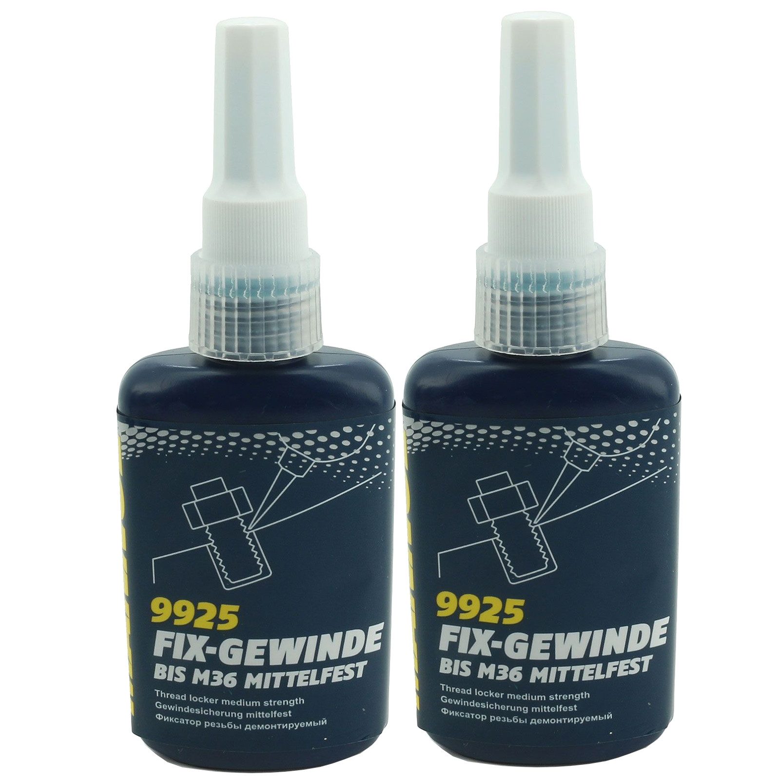 Öl-Additiv 2 x Fix-Gewindesicherung mittelfest 50 ml Typ 9925