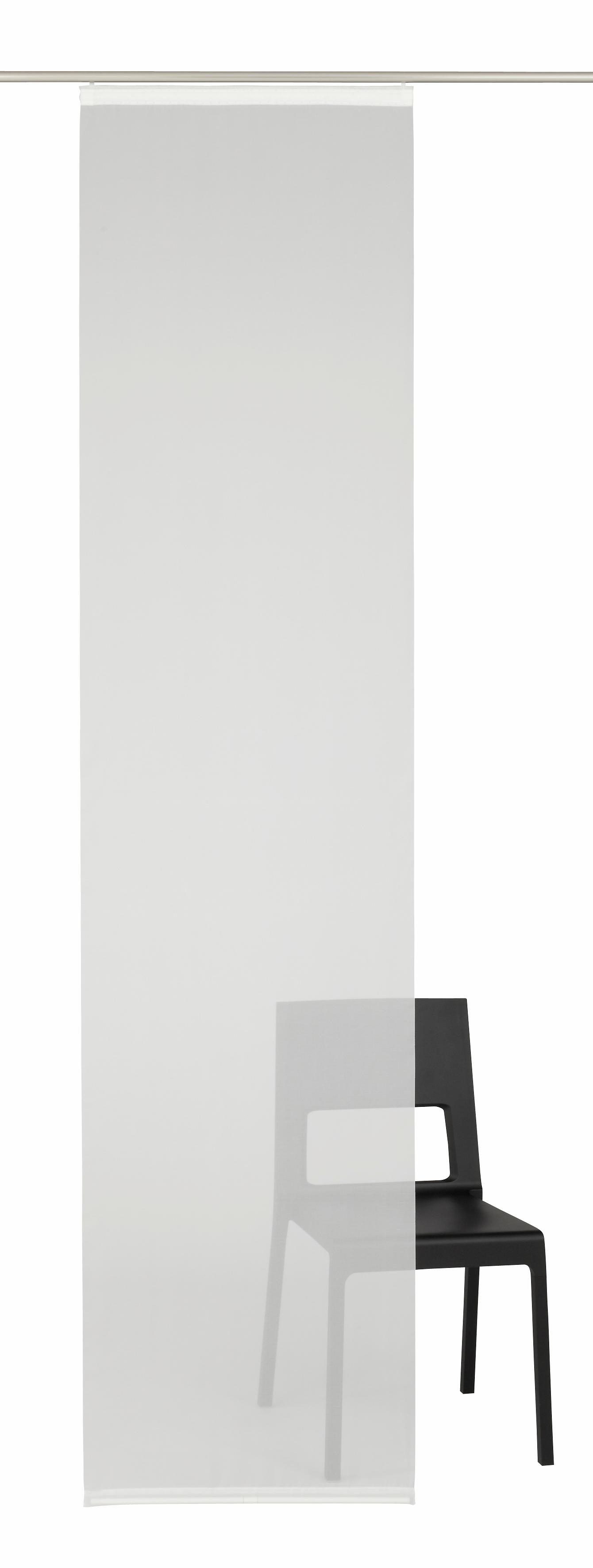 Neutex for you! Schiebegardine Rona-Uni (1 St), Klettband, transparent, Voile, Inkl. Montagezubehör, wollweiß