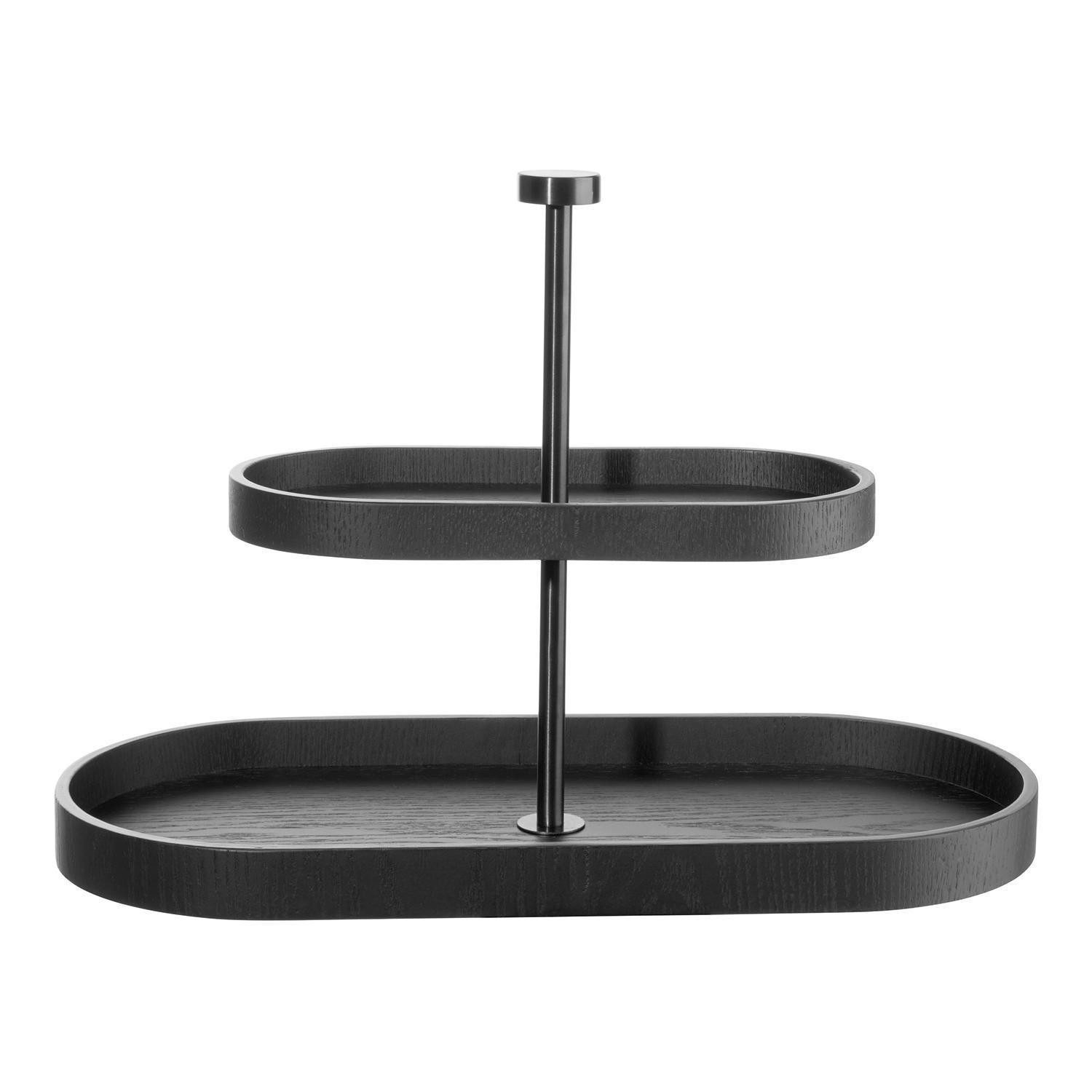 Etagere GRANDE, B 35,5 x H 25 cm, Schwarz, 2 Etagen