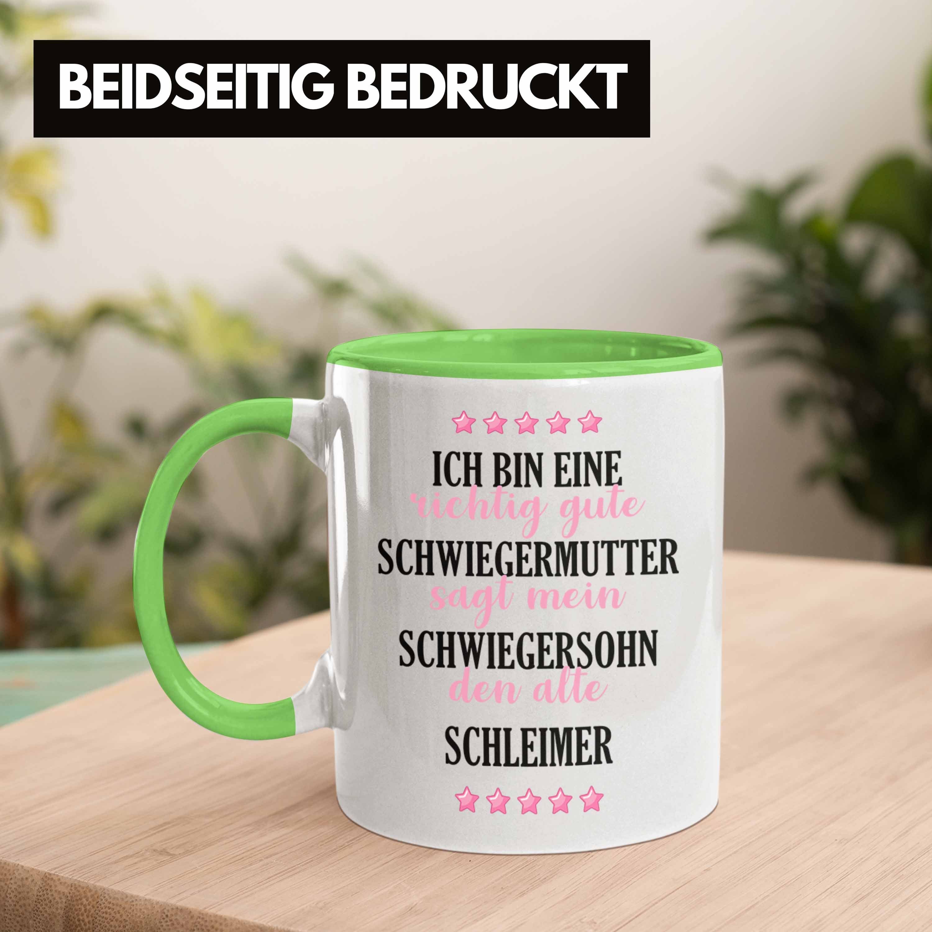 Trendation Tasse Schwiegermutter Geschenke Geburtstag Grün Spruch Schwiegermama für Lustiger