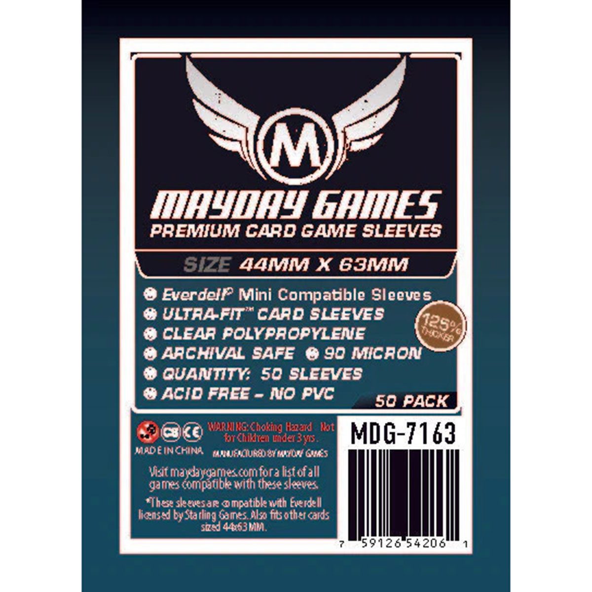 Spiel Premium Card Sleeves Kartenschutzhüllen 44 x 63 MM 50 Stück - 7163