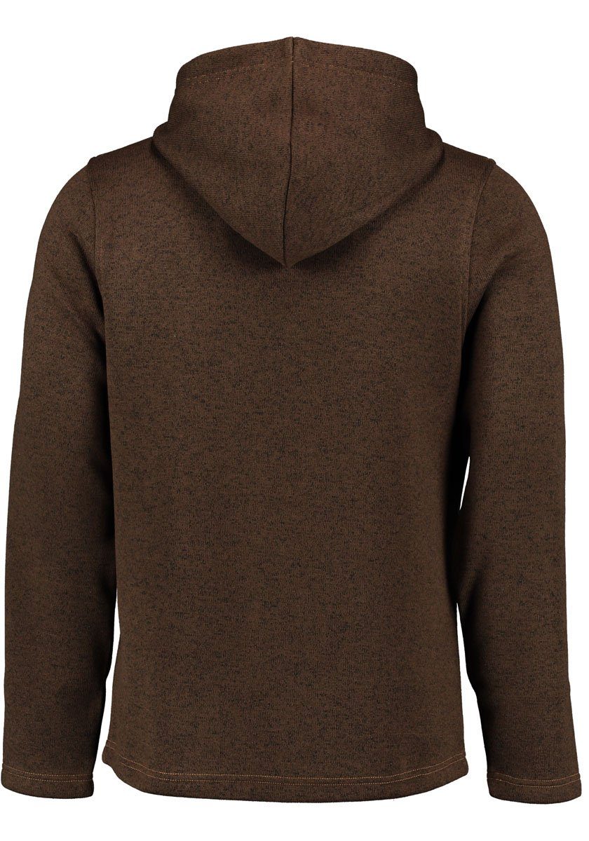 Tom Collins Strickfleecejacke Vazabi Herren Kapuzenjacke mit Hirsch-Sticker günstig online kaufen