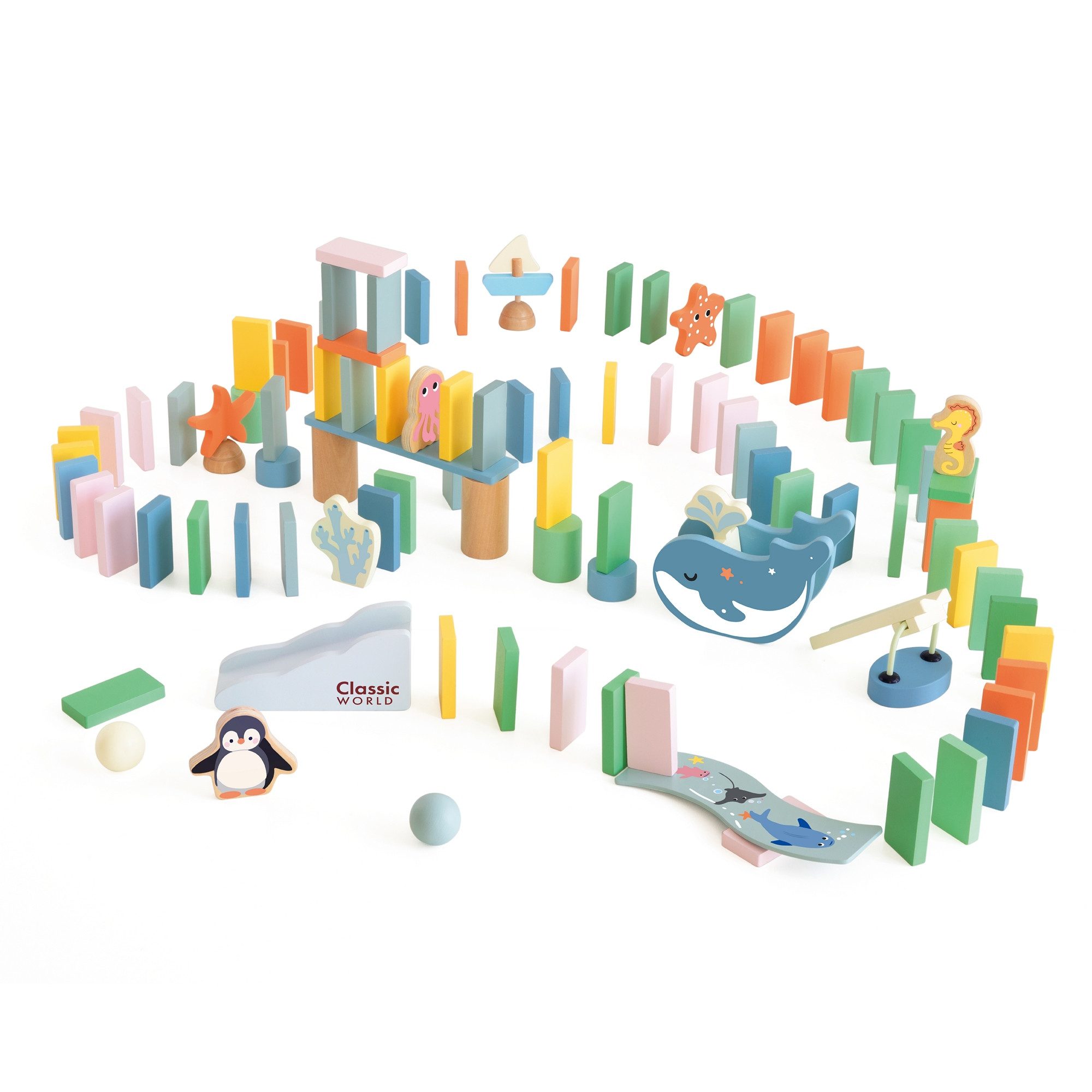 Classic World Classic World - Domino Ozean - 20x20x15,7cm - ab 3 Jahre Spielbauklötze