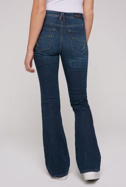 SOCCX Regular-fit-Jeans mit ausgestelltem Bein