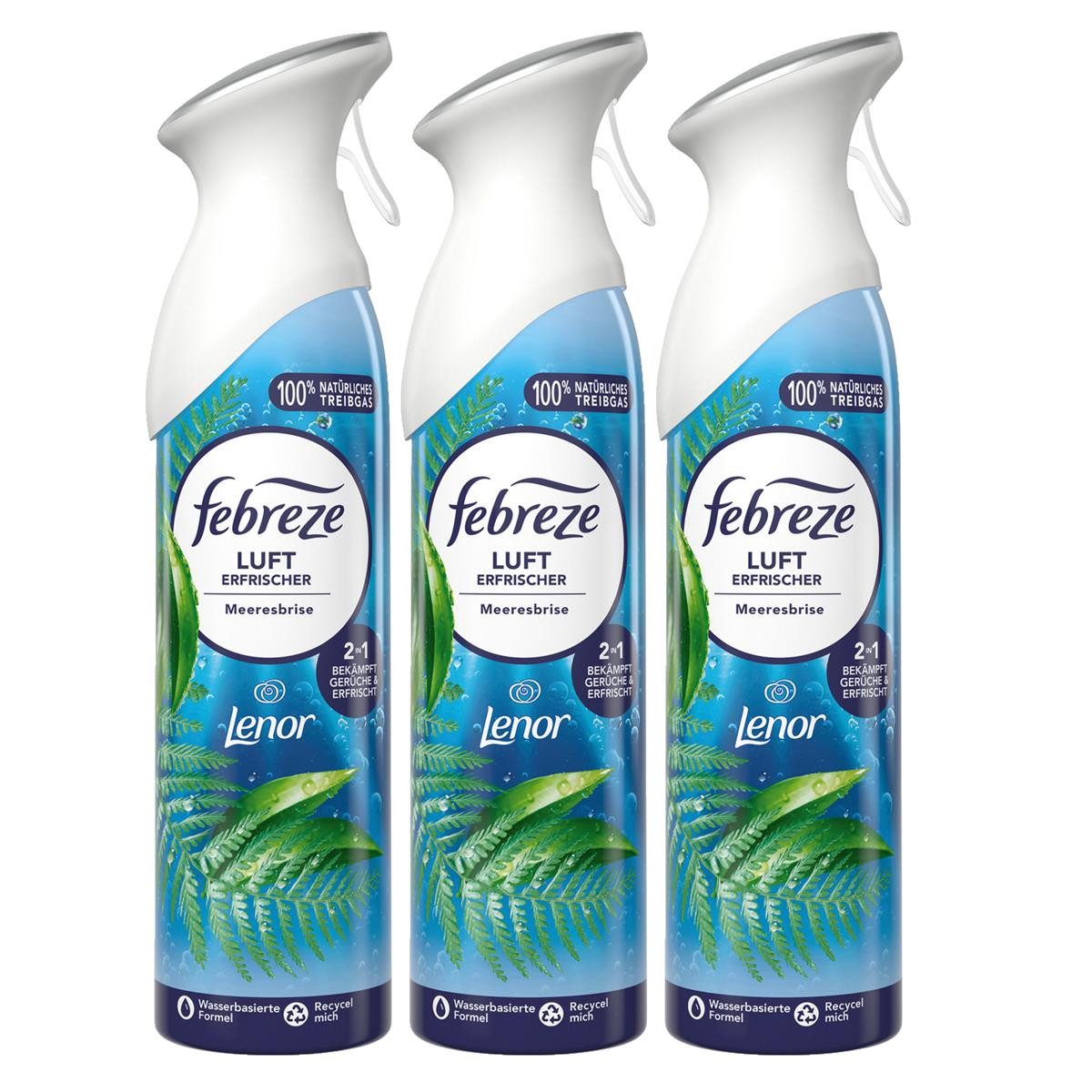 Raumduft Febreze Lufterfrischer Lenor Meeresbrise 185ml - Raumduft (3er Pack)