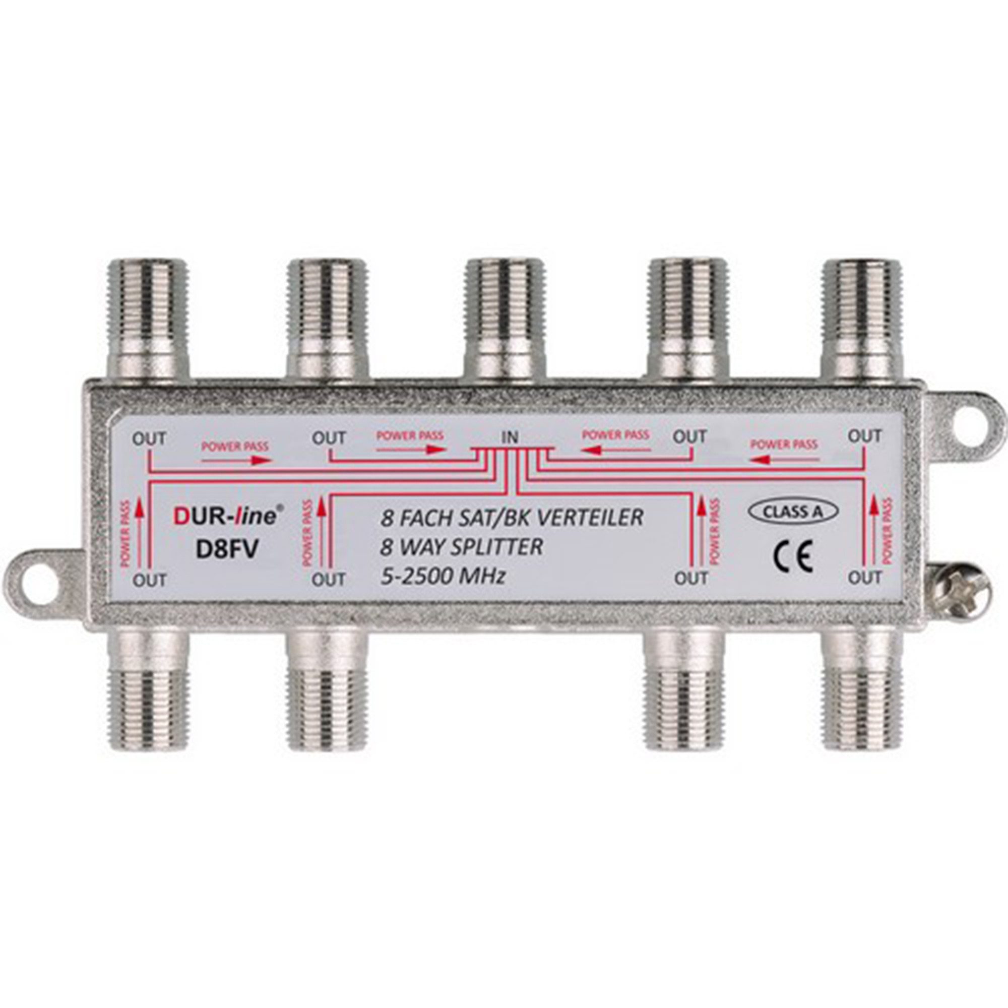 DSO SAT-Multischalter Verteiler 8-fach - Hohes Schirmungsmaß >100 dB