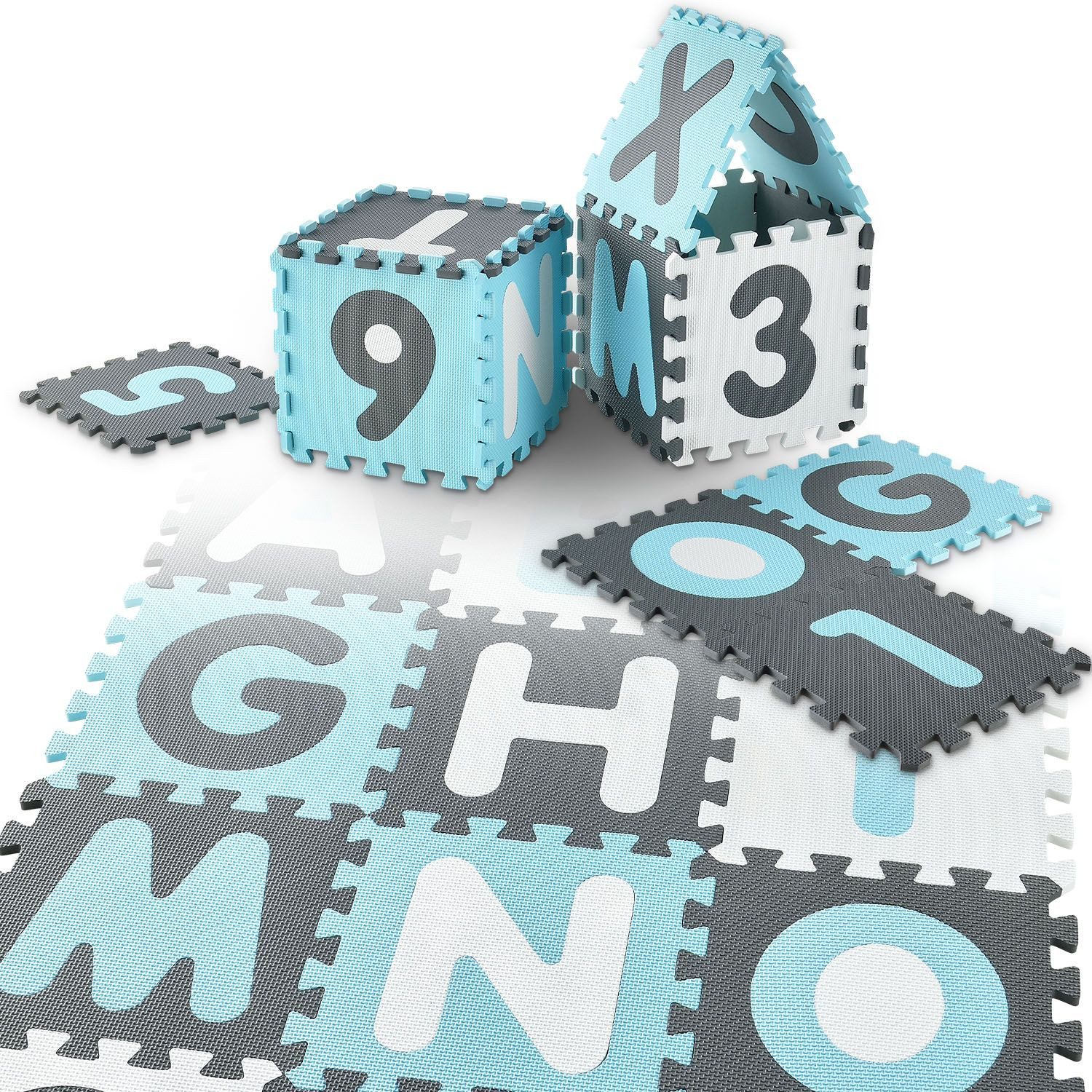 Juskys Puzzlematte Noah, EVA Schaumstoff, rutschfest, geräuschhemmend, feuc günstig online kaufen