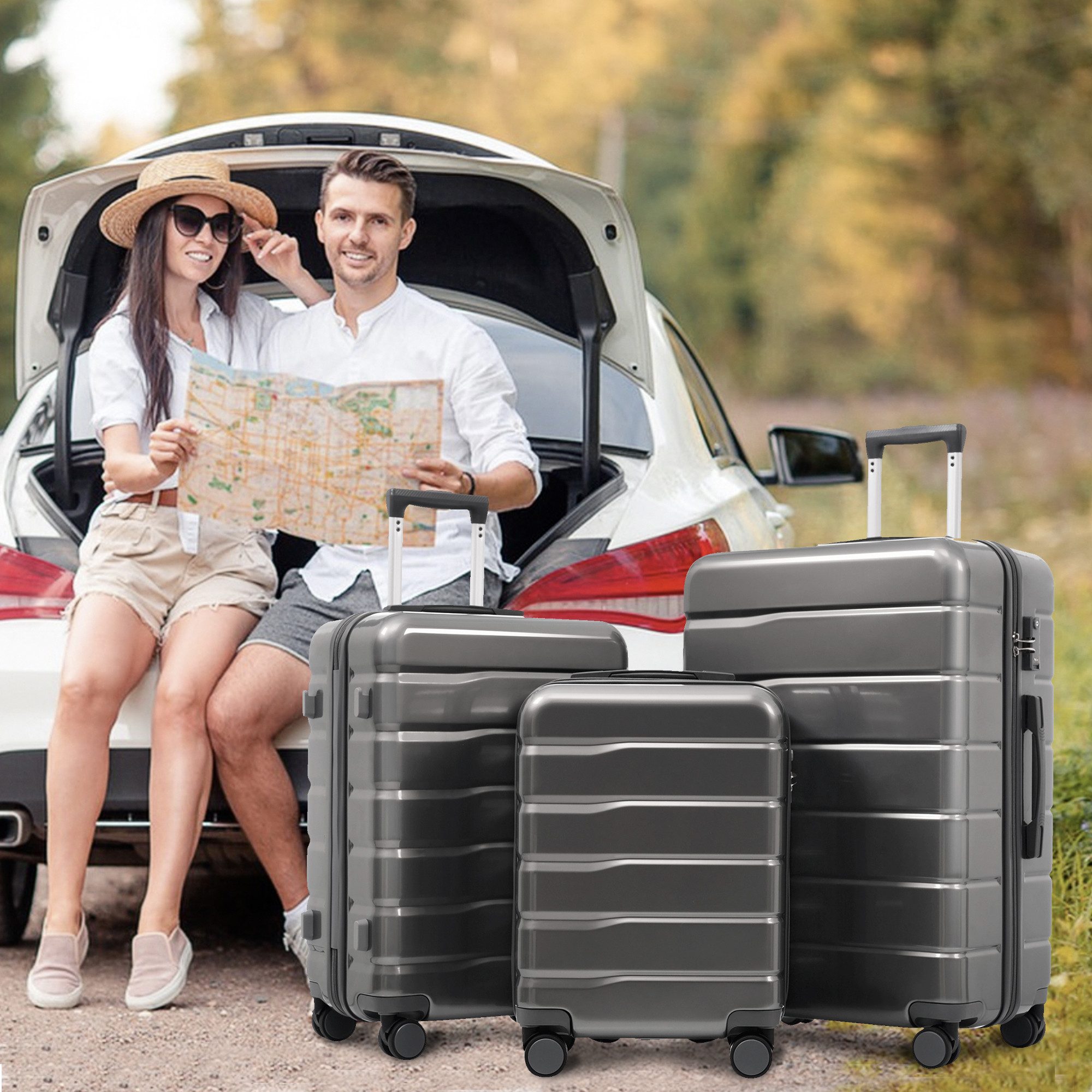 OKWISH Hartschalen-Trolley 3-teilig (20", 24", 28), günstig online kaufen