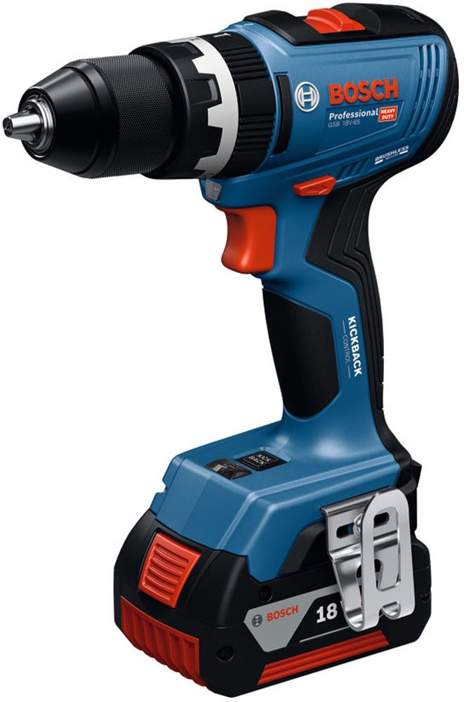 Bosch Professional Akku-Schlagbohrschrauber »GSB 18V-65«, Inkl. 2x Akku GBA 18V 5,0Ah, in L-BOXX 136N