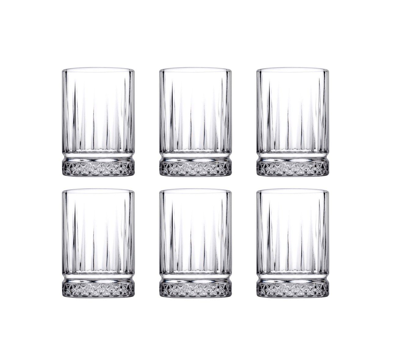 Pasabahce Espressoglas 6er Set ELYSIA 520242 Espressoglas Mini-Wassergläser 60 ml Trinkglas, 6-tlg.