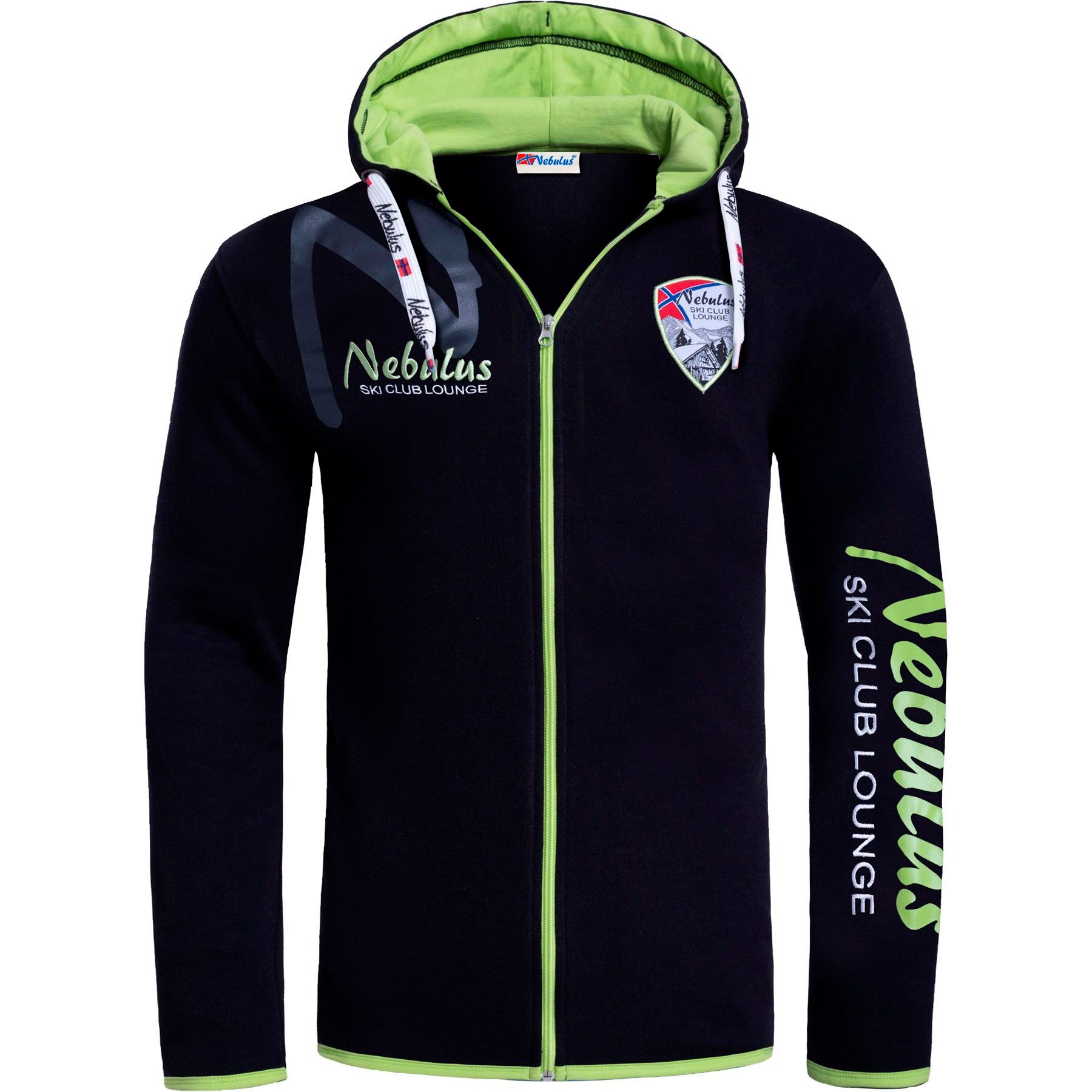 Nebulus Sweatjacke CLUBLOUNGE, P6380 - Herren, schwarz, 3XL günstig online kaufen