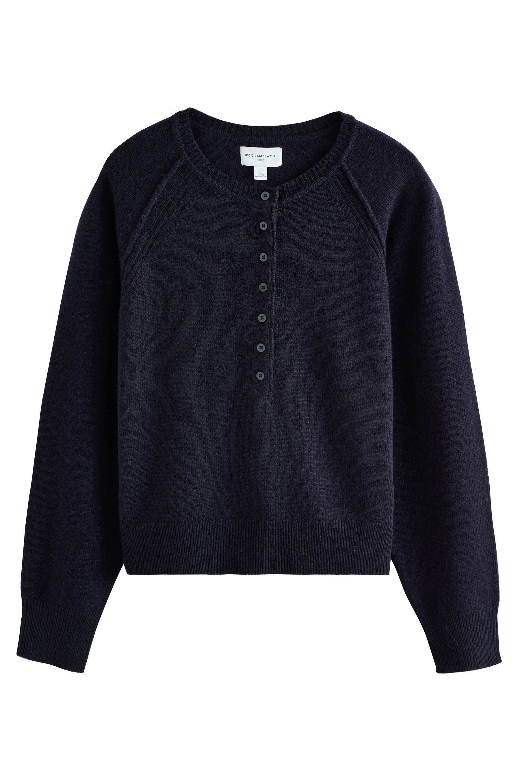 Next Rundhalspullover N. Premium Henley-Rundhalspullover, Lambswool (1-tlg) günstig online kaufen