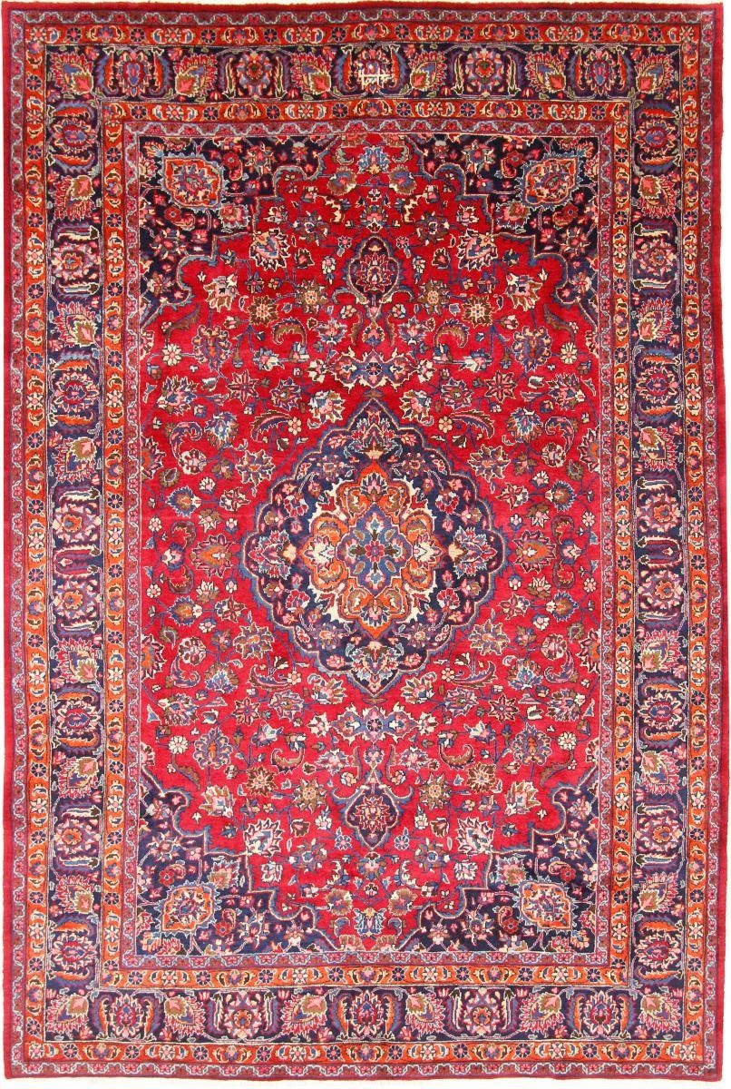 Orientteppich Mashhad 197x296 Handgeknüpfter Orientteppich / Perserteppich, Nain Trading, rechteckig, Höhe: 12 mm