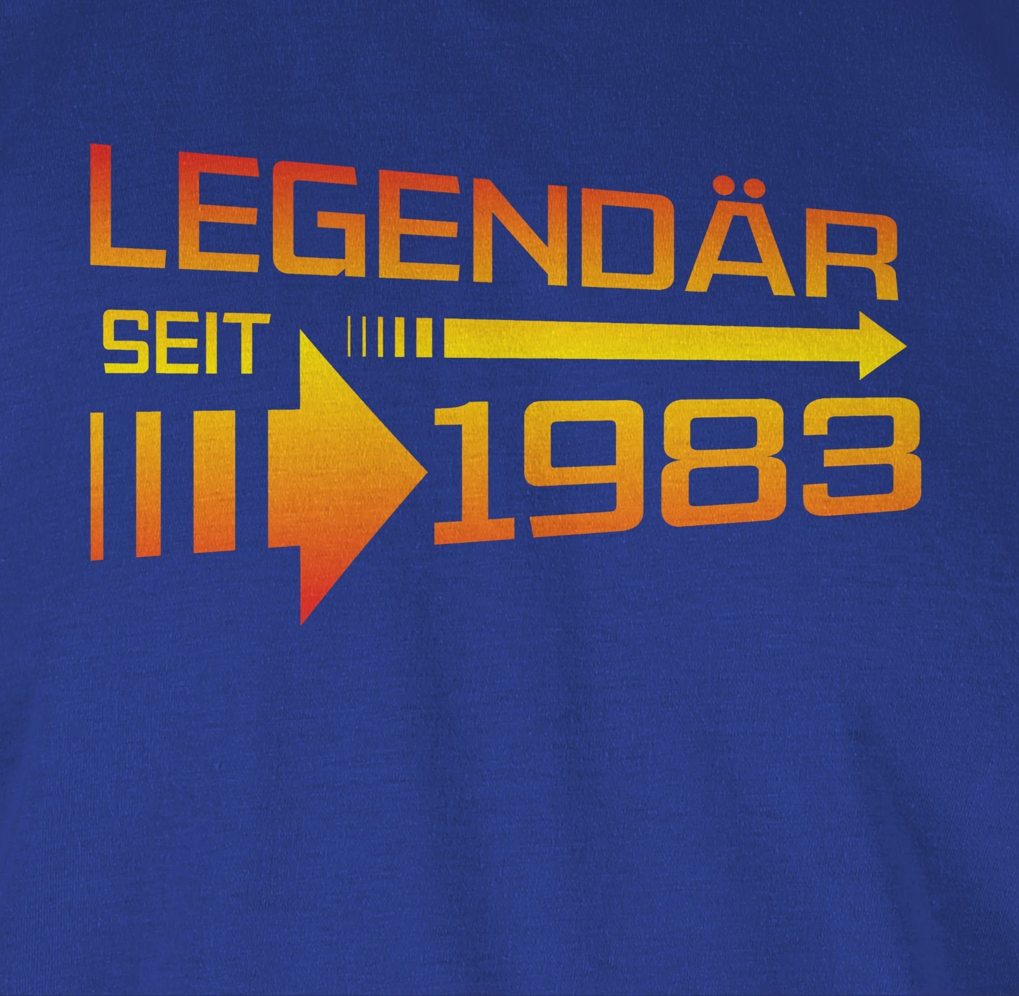 Legendär orange / Royalblau Geburtstag seit gelb 03 40. Shirtracer T-Shirt 1983