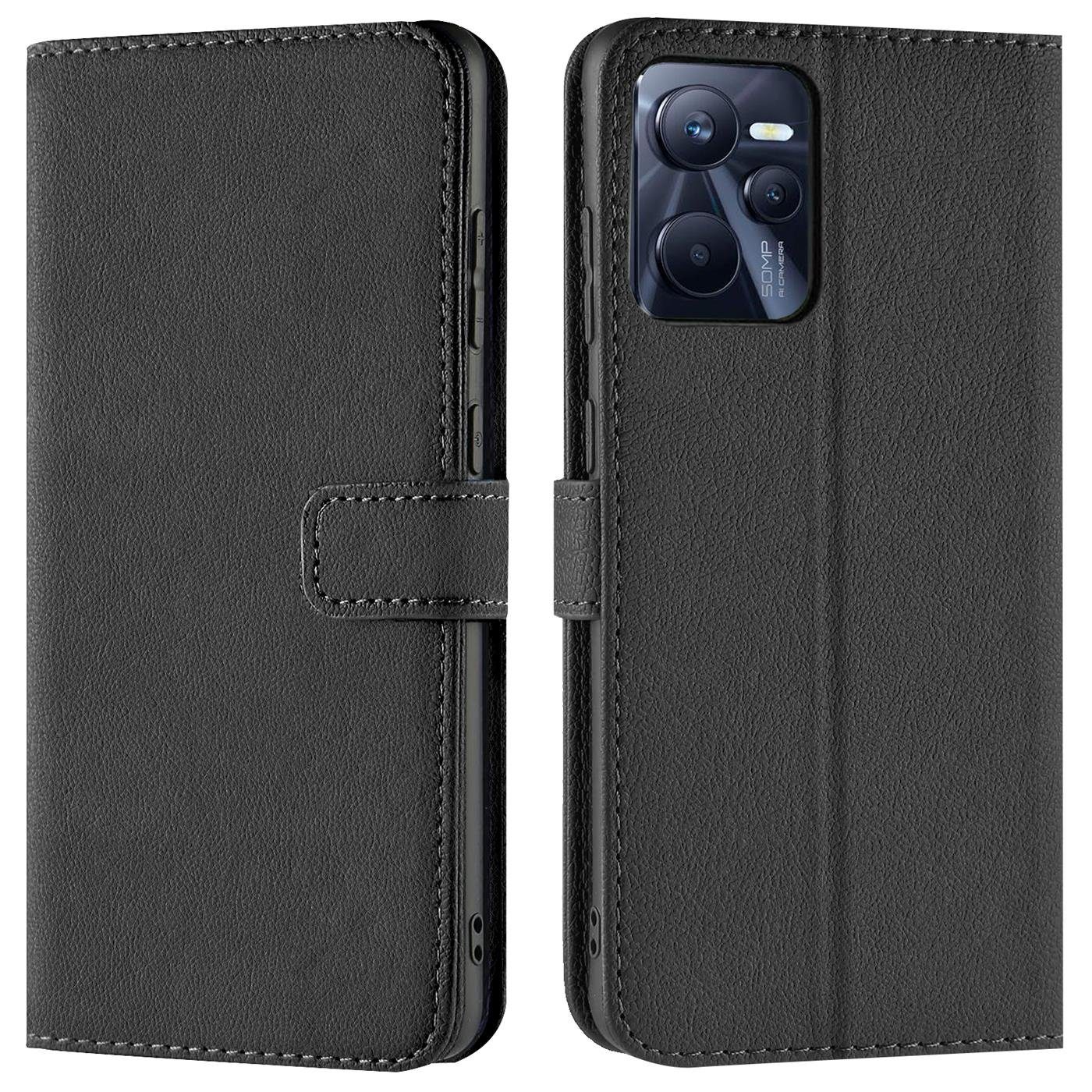 CoolGadget Handyhülle Wallet Klapp Tasche Book Case für Realme C35 6,6 Zoll, Hülle Klapphülle Flip Cover Etui Schutzhülle