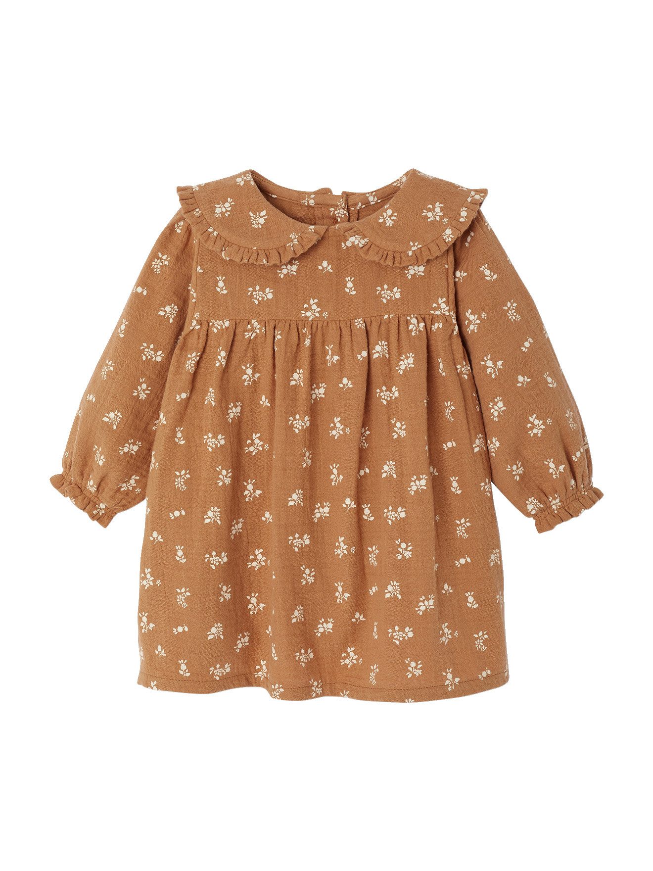 Minikleid Baby Kleid aus geblümtem Musselin