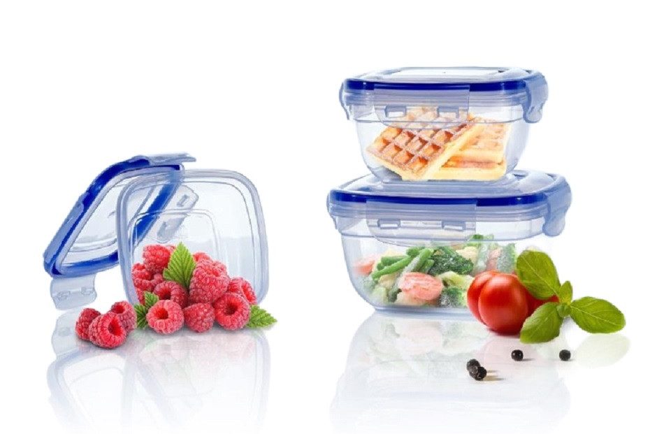 ALPFA Frischhaltedose Frischhaltedosen Set 3tlg. 802319 Gefrierdosen, Kunststoff, (Spar-Set, 3-tlg., 3er Set), BPA-frei