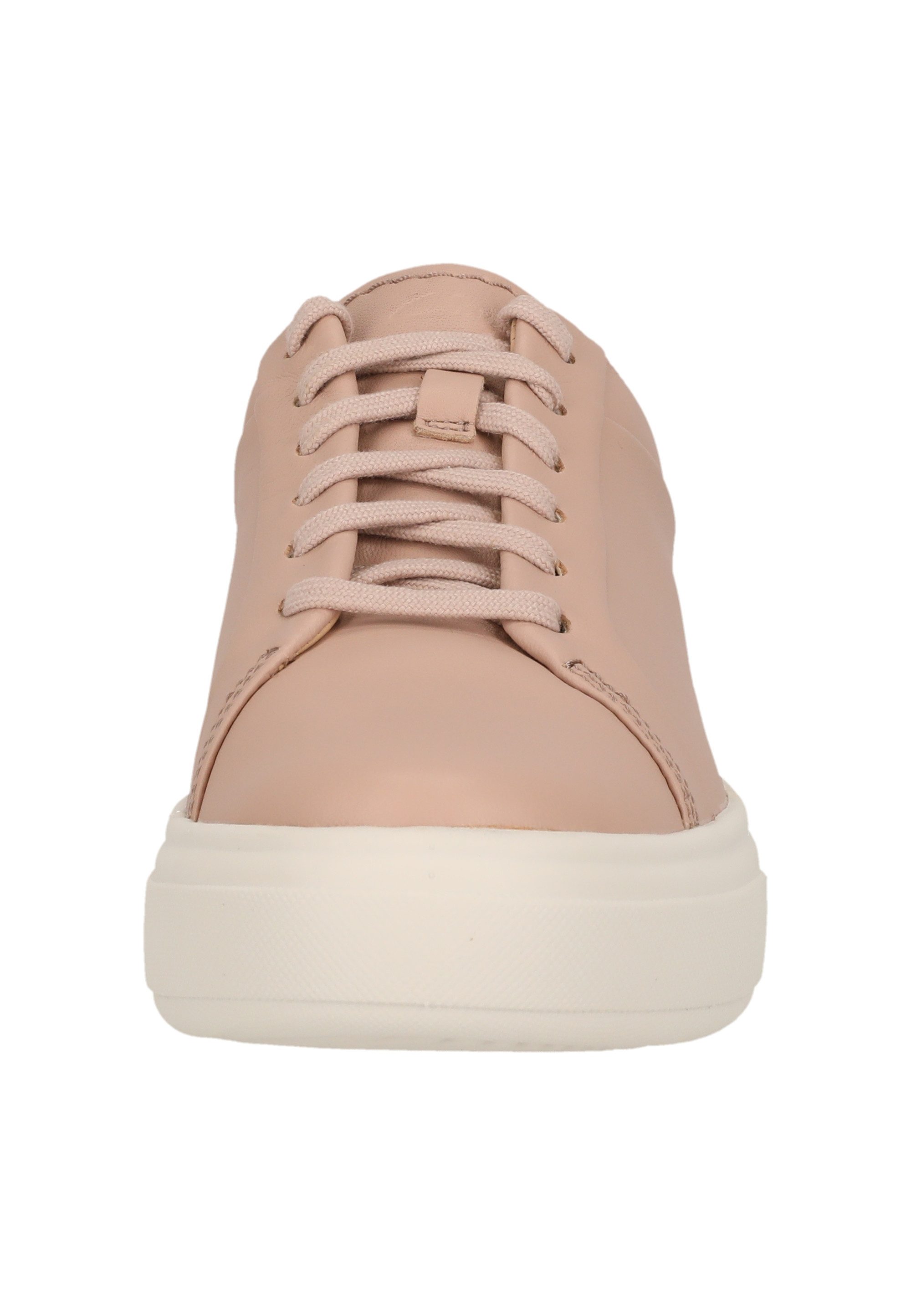 Clarks Hollyhock Walk Rose Leather Sneaker mit gepolstertem Fußbett