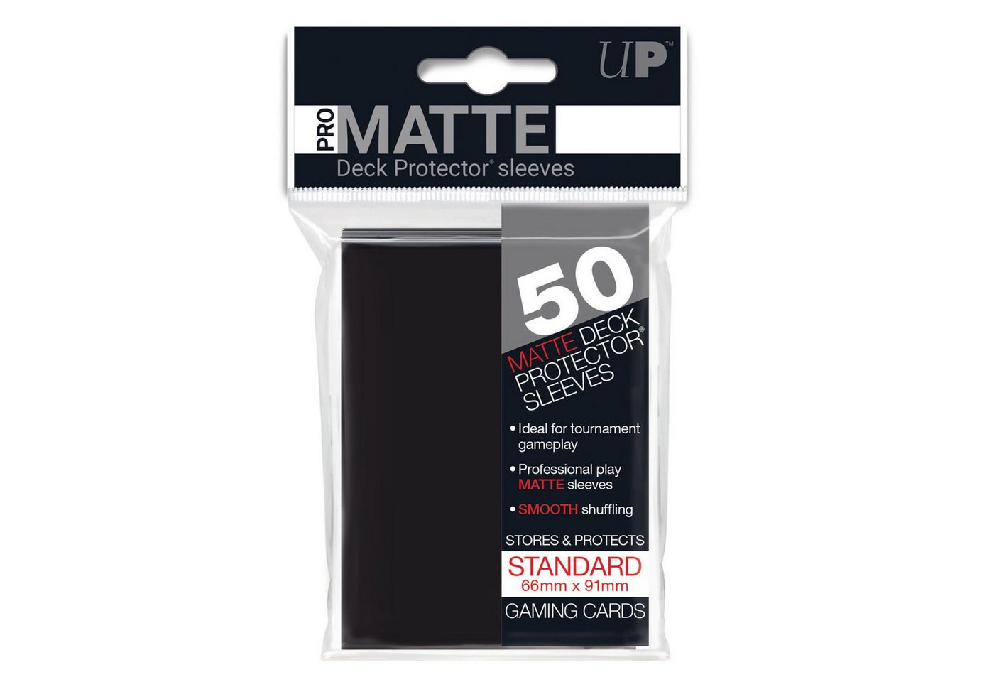UltraPRO Sammelkarte 50 Card Protector Sleeves : Pro-Matte - schwarz / black