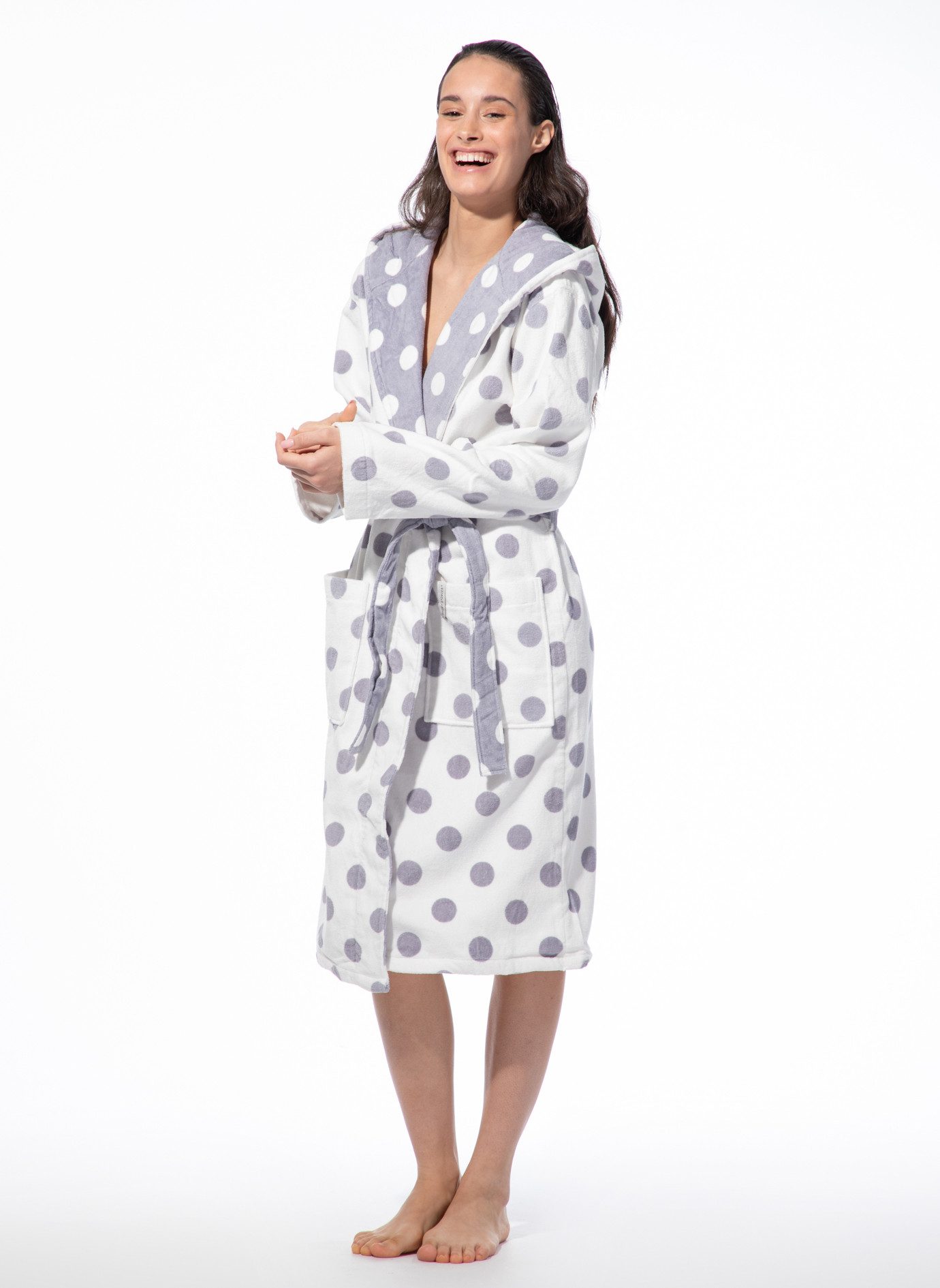 Short Stories Damenbademantel, Lang, Baumwolle günstig online kaufen