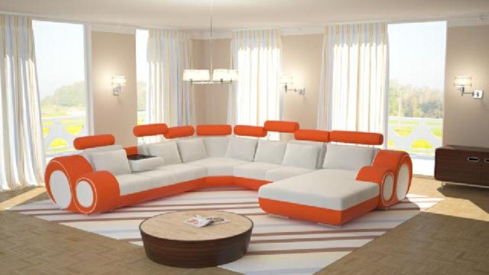 JVmoebel Ecksofa, Sofa Designer Wohnlandschaft U-Form Couch Ecksofa Polster