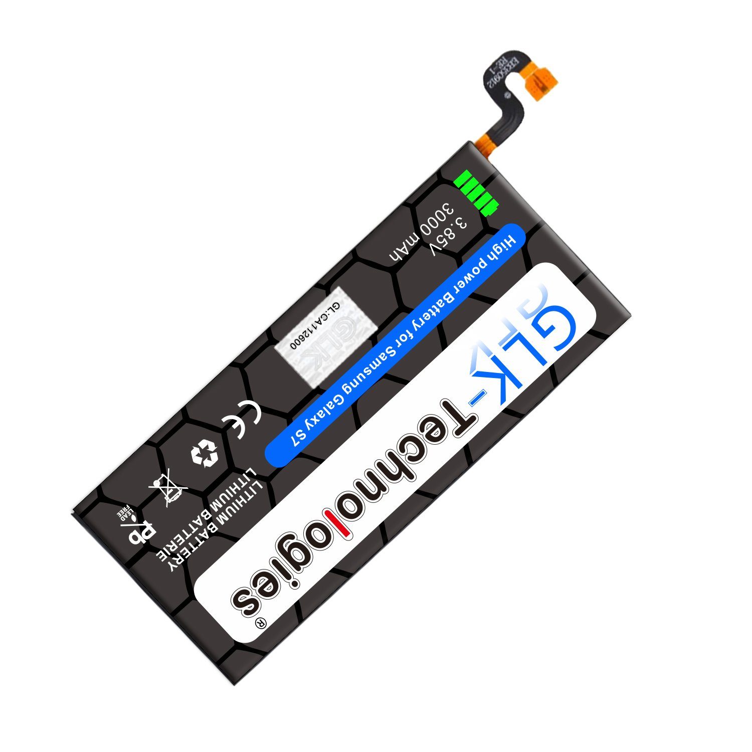 GLK-Technologies High Power Ersatzakku kompatibel mit Samsung Galaxy S7 SM-G930F, Original GLK-Technologies Battery, accu, 3000 mAh Akku, ersetzt BG-EB930ABE Ohne Set Smartphone-Akku 3000 mAh