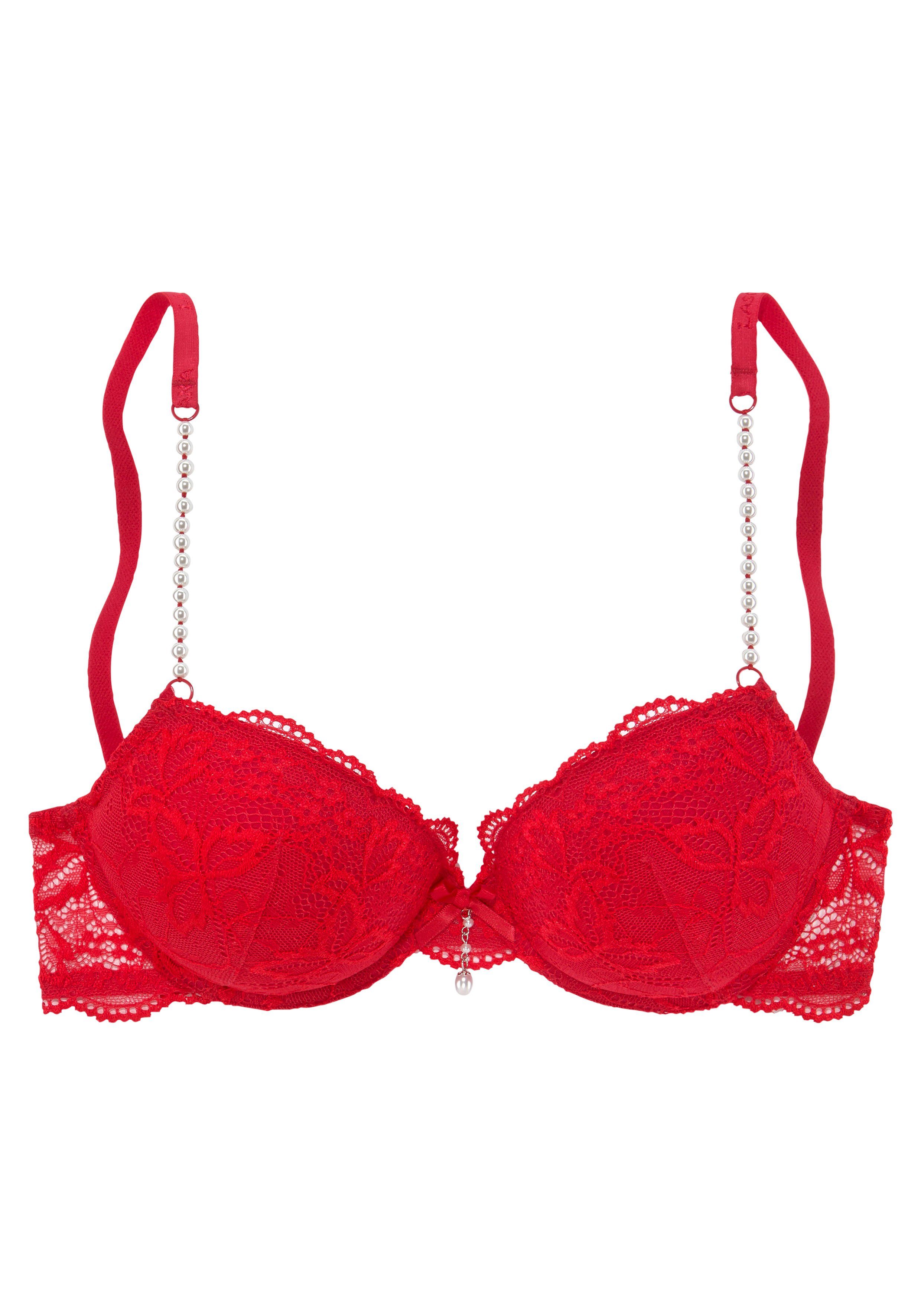 LASCANA Push-up-BH mit femininen Perlendetails, sexy Dessous