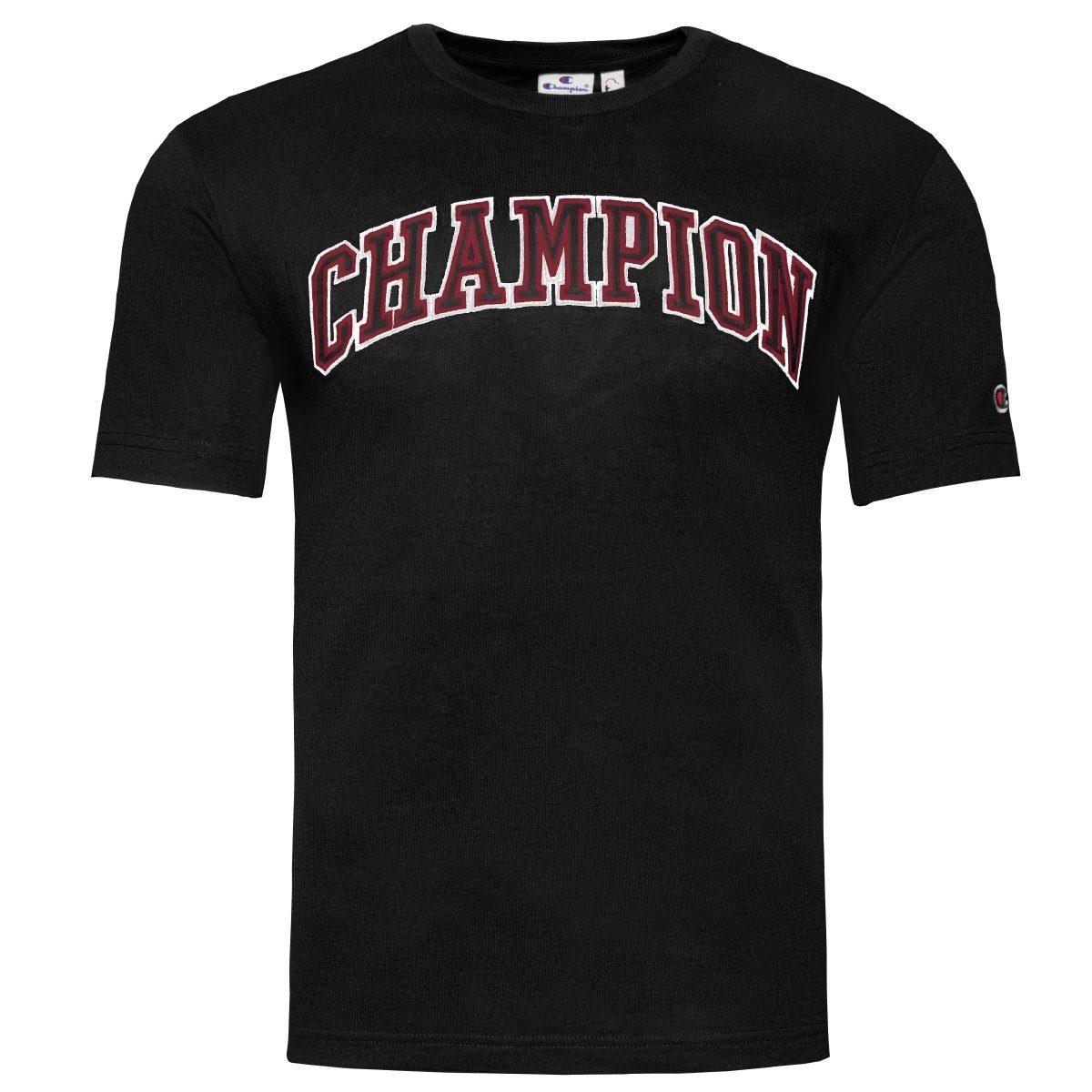 Herren schwarz T-Shirt Champion Crewneck