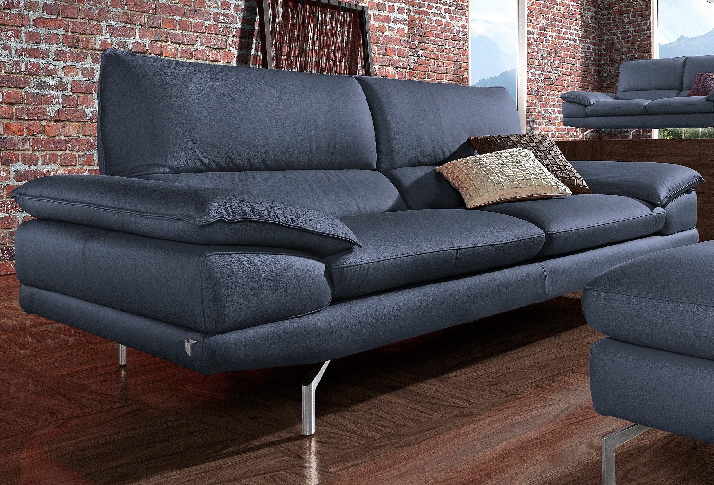 CALIA ITALIA 3-Sitzer Dave, italienisches Designsofa, mit erstklassigem Sitzkomfort, in zwei Lederqualitäten und toller Detailverarbeitung