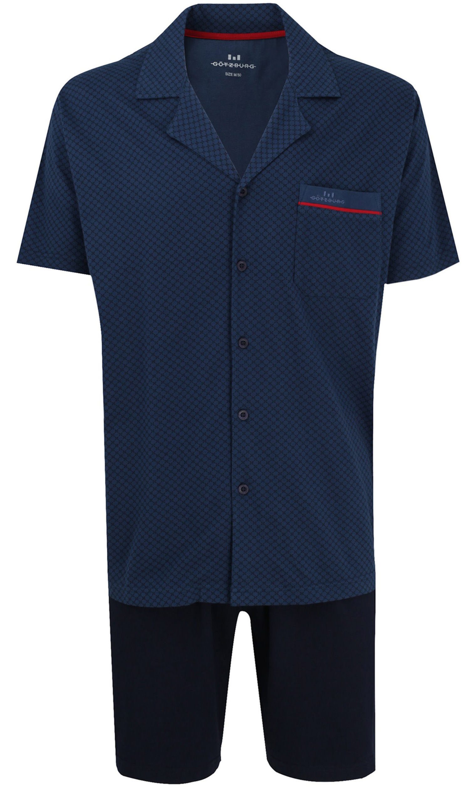 GÖTZBURG Pyjama geknöpft kurz Baumwolle auch große Größen günstig online kaufen