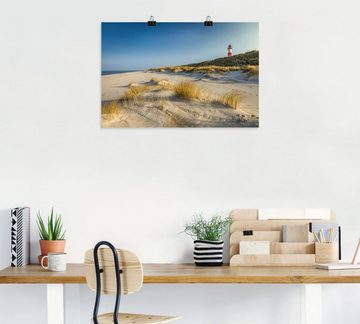 Artland Wandbild Leuchtturm List-Ost Ellenbogen-Halbinsel, Strandbilder (1 St), als Alubild, Outdoorbild, Leinwandbild, Poster in verschied. Größen