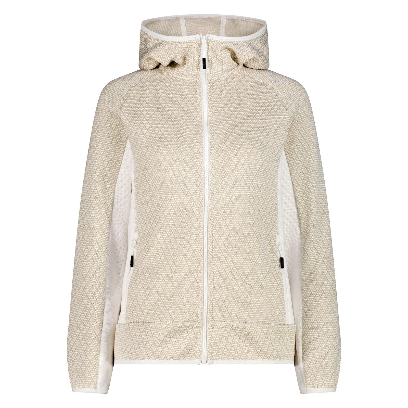 CMP Fleecejacke Woman Jacket Fix Hood mit seitlichen Reißverschlusstaschen