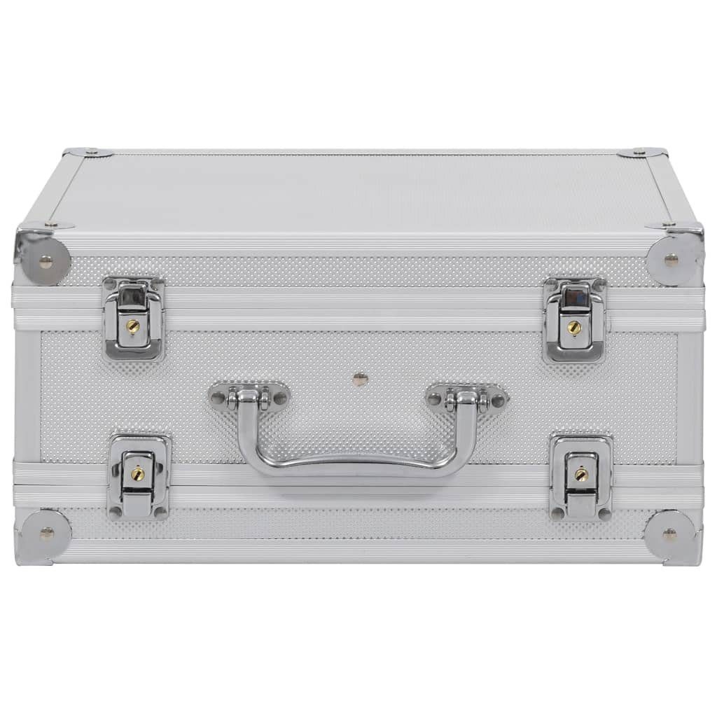 vidaXL Koffer Waffenkoffer Aluminium ABS Silbern