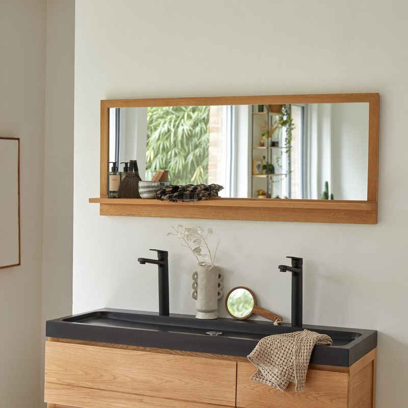 Tikamoon Spiegel Easy Spiegel aus massivem Eichenholz 120x50 cm