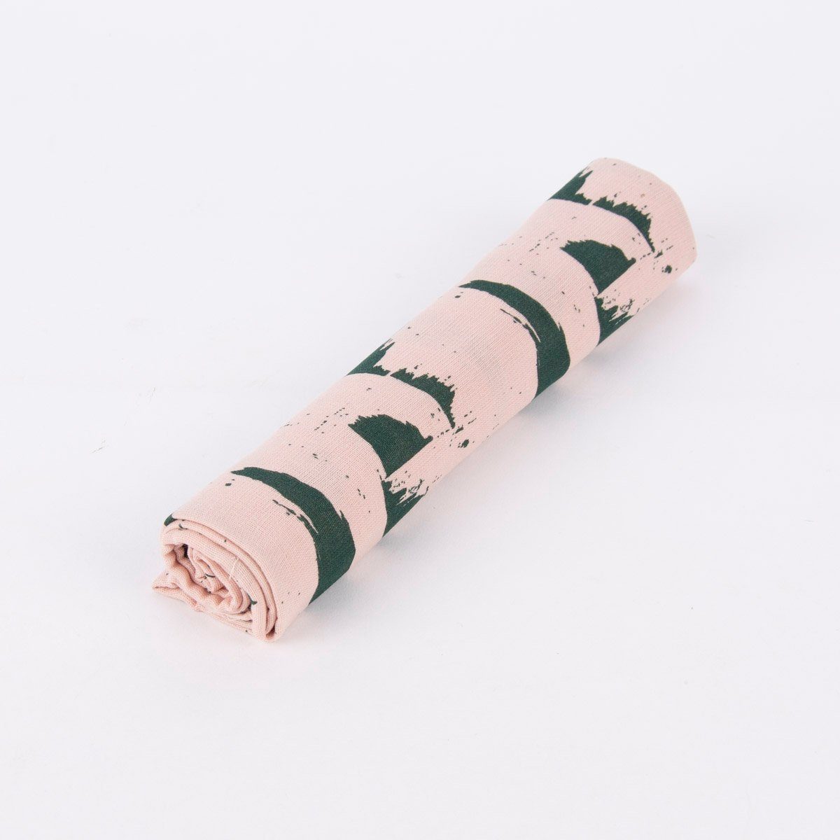 Rico Design Stoff Bekleidungsstoff Meterware MusselStruktur Muster rosa dunkelgrün 50