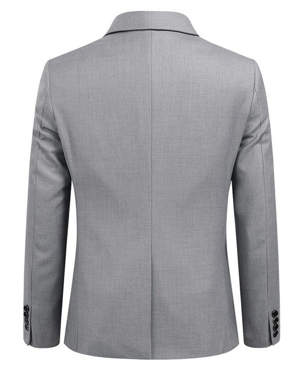 Allthemen Anzug (3 tlg) Herren Slim Fit Anzug Elegantes Anzugset für Business – Bild 3 von 5