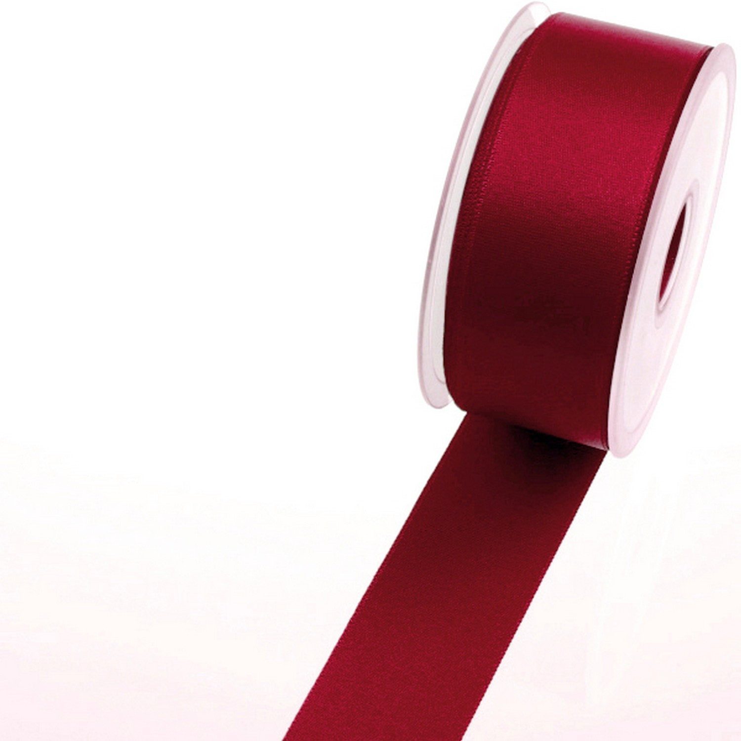 Deko AS Dekoband Satinband bordeaux - 38 mm Breite auf 25 m Rolle - 43138 264-R