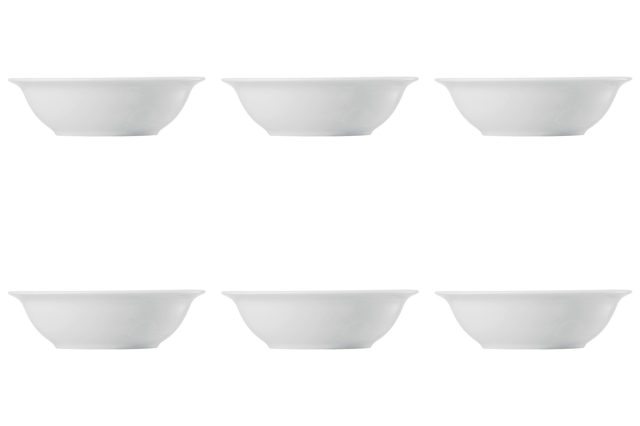 Thomas Porzellan Müslischale Bowl 17 cm - TREND Weiß - 6 Stück, Porzellan, (Posten-Set, Mehrfach-Set, Postenartikel, 6-tlg), Porzellan, spülmaschinenfest und mikrowellengeeignet