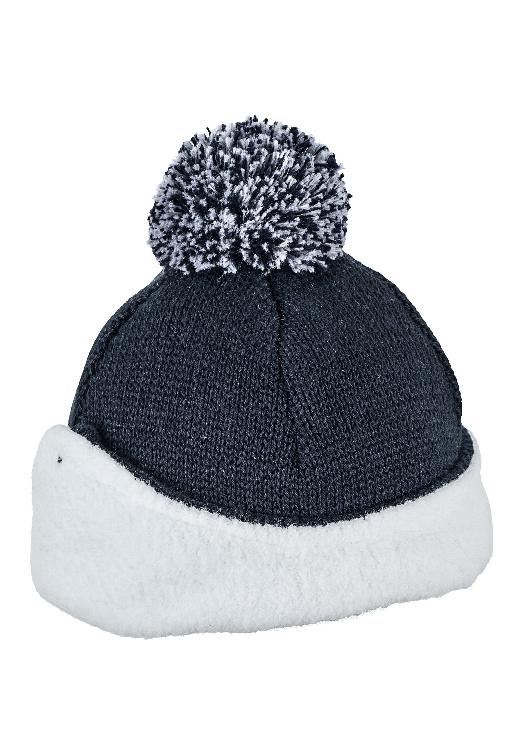 Sterntaler® Strickmütze Strickmütze Bommelmix (1-St) Bommelmütze mit Bindebänder und Ohrenklappen – Bild 5 von 5