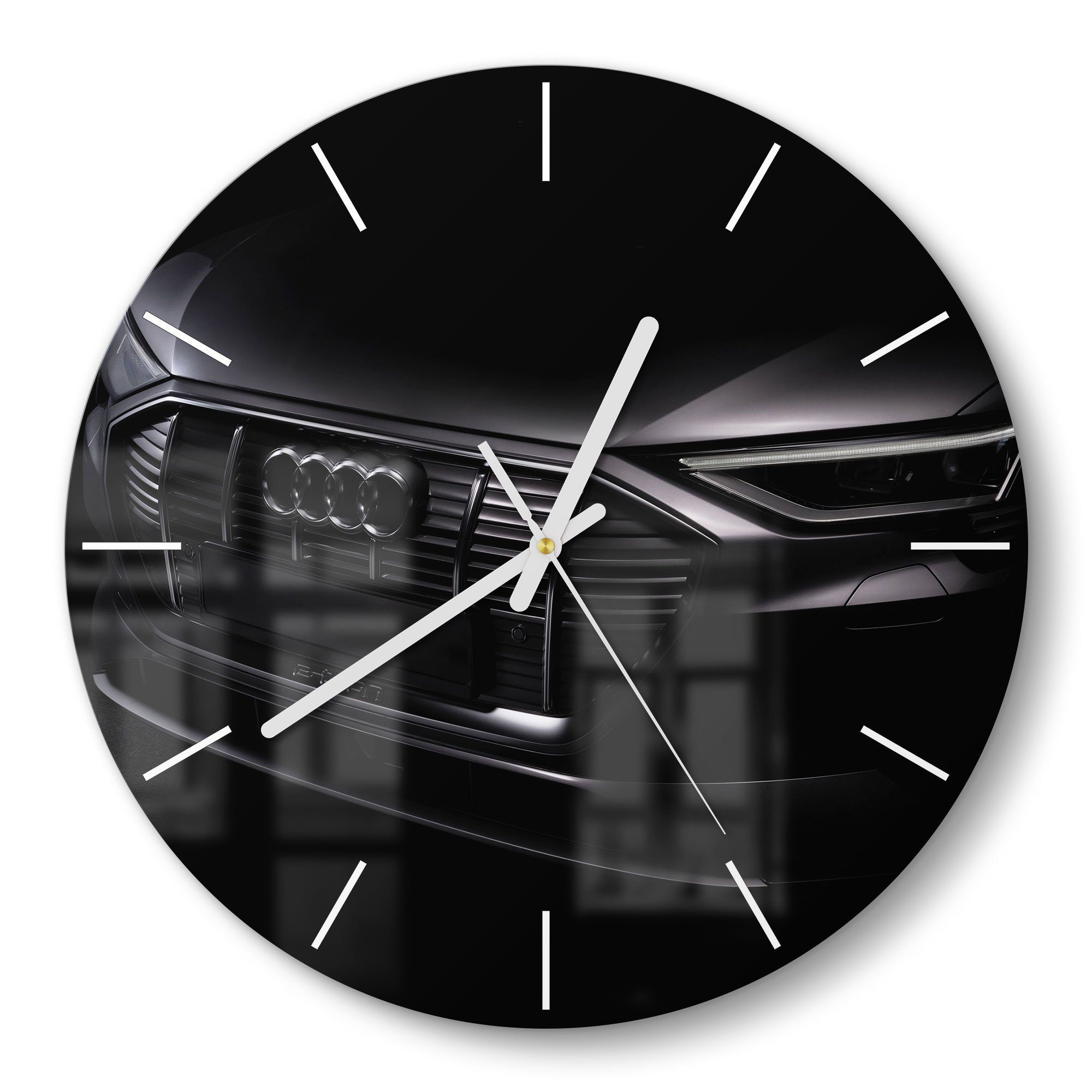 DEQORI Wanduhr 'Audi Frontalaufnahme' (Glas Glasuhr günstig online kaufen