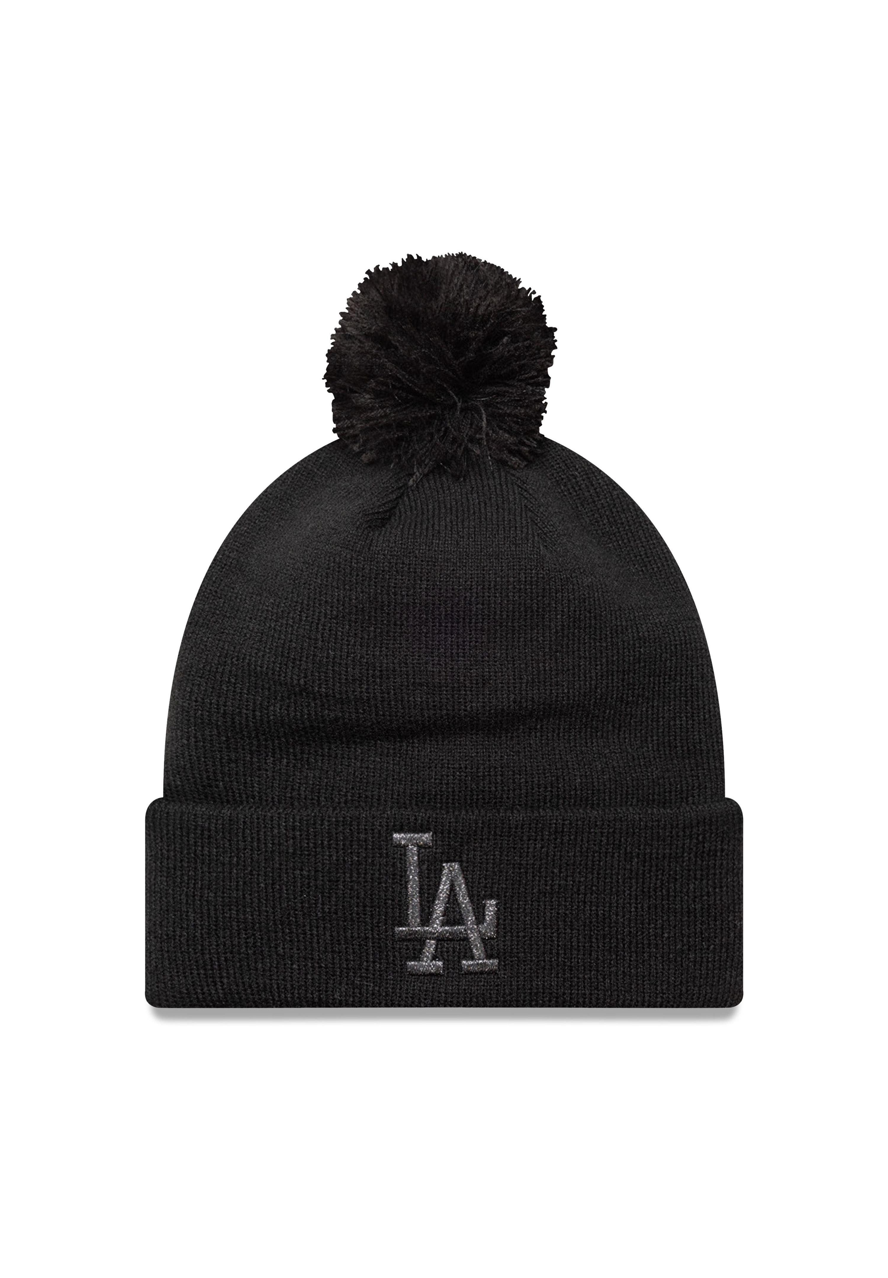 Bommelmütze Los Angeles Dodgers New Era Women Metallic Beanie Bommelmütze MLB schw