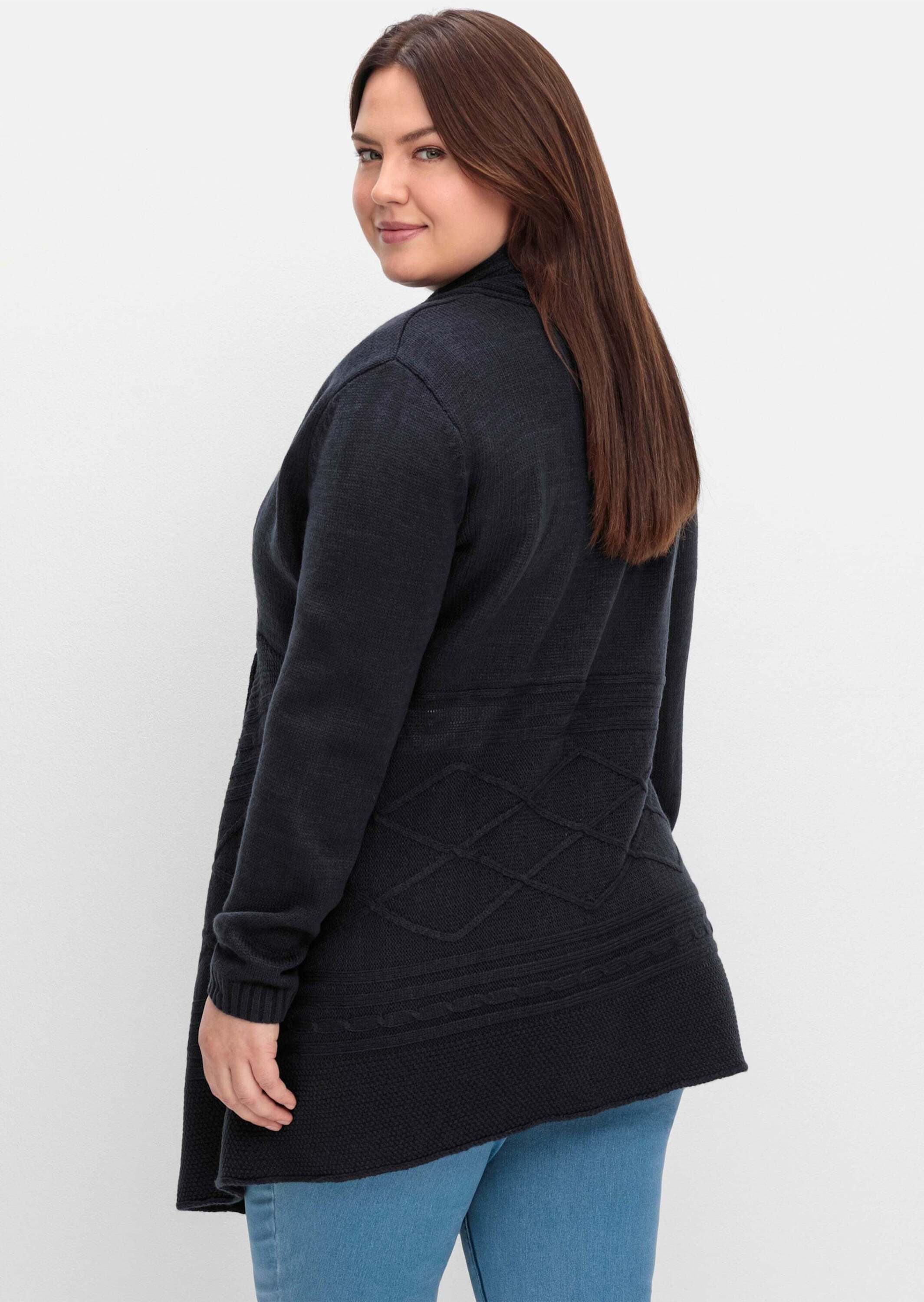 sheego by Joe Browns Strickjacke Longstrickjacke Langarm mit Schalkragen un günstig online kaufen